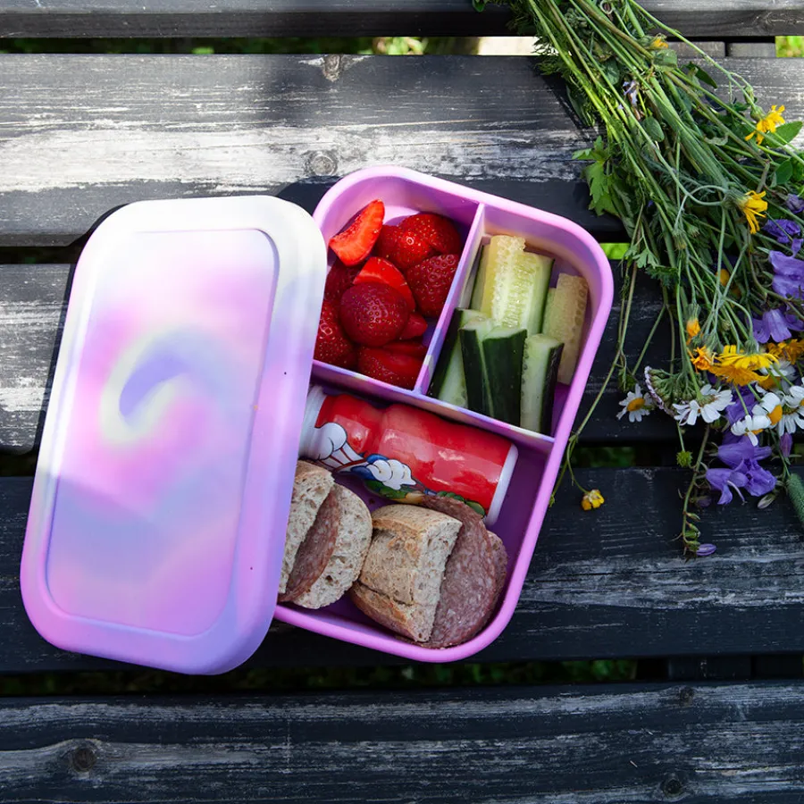 Dynamic Matboks 1200ml Silikon 3 Rom Rosa Batikk<NOVA