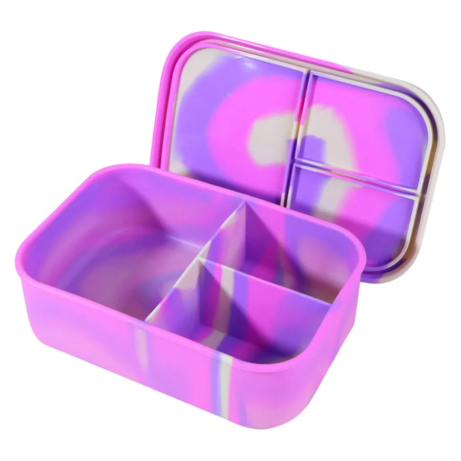 Dynamic Matboks 1200ml Silikon 3 Rom Rosa Batikk<NOVA