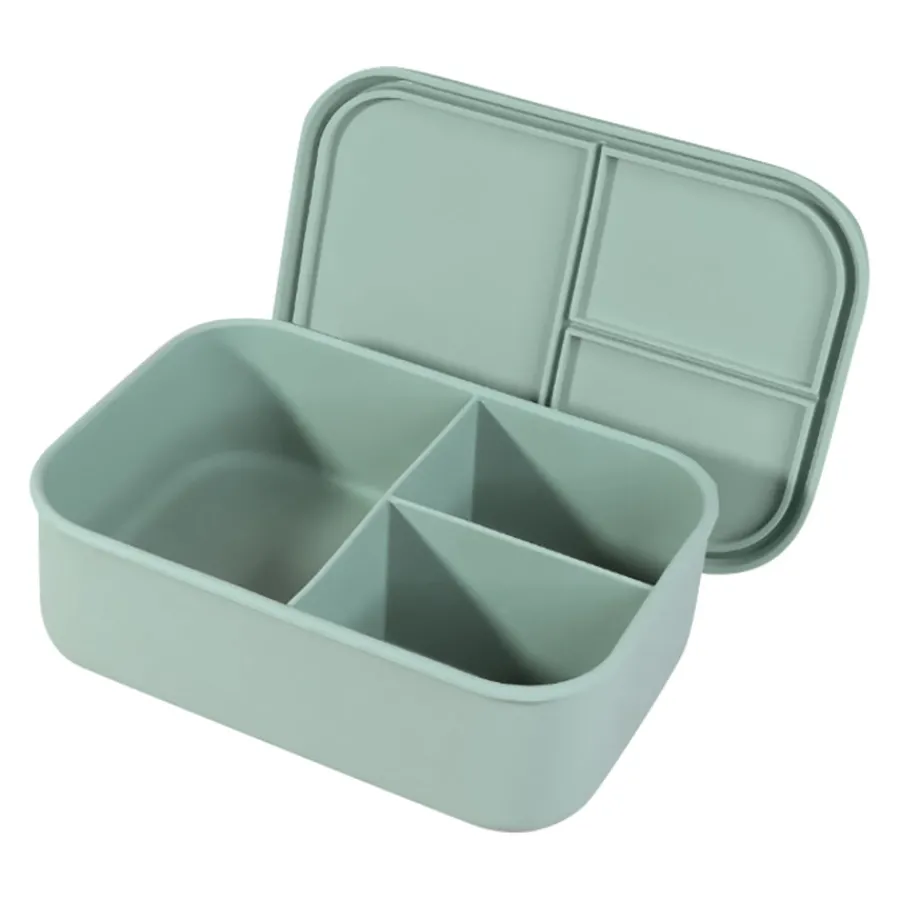 Dynamic Matboks 1200ml Silikon 3 Rom Grønn<NOVA