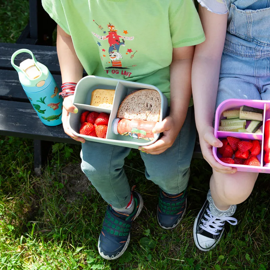 Dynamic Matboks 1200ml Silikon 3 Rom Grønn<NOVA