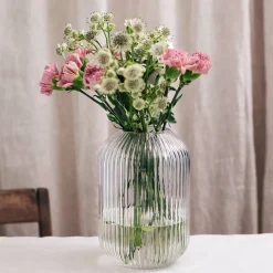 Edge Vase m/riller Klar 22cm<NOVA Best