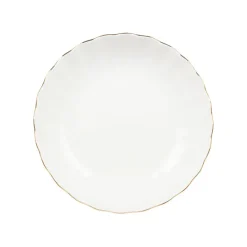 Lilly Dyp Tallerken 20cm Hvit m/Gullkant<NOVA Online