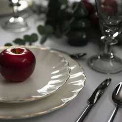 Lilly Tallerken 21cm Hvit m/Gullkant<NOVA Clearance