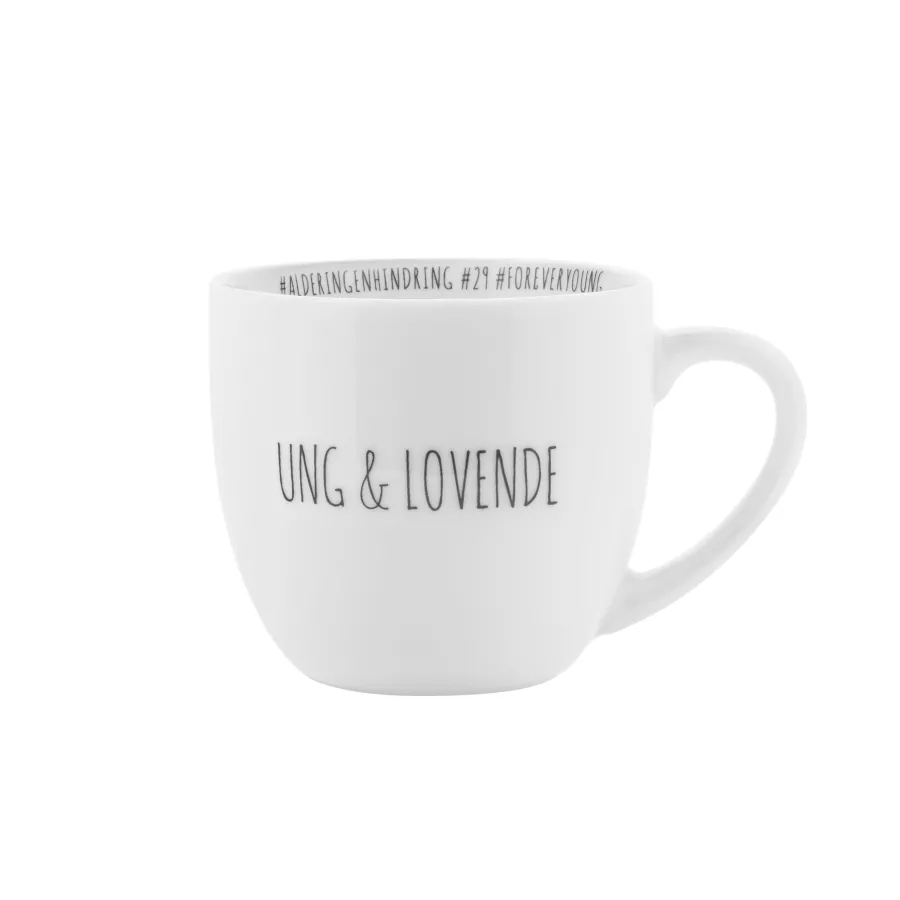 Porsgrund Porselænsfabrik Hashtag Ung & Lovende Krus 38cm<PORSGRUNDS PORSELÆNSFABRIK