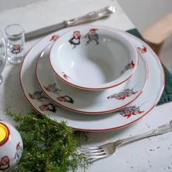 Porsgrunds Porselænsfabrik Nisseservise Middagstallerken 27 cm<PORSGRUNDS PORSELÆNSFABRIK Clearance