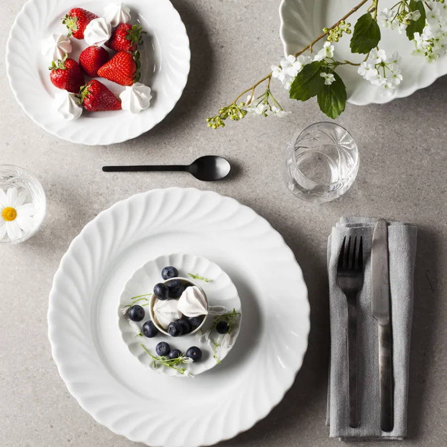 Porsgrunds Porselænsfabrik Bogstad Hvitt Stor Tallerken 27 cm<PORSGRUNDS PORSELÆNSFABRIK Online