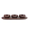 Porsgrunds Porselænsfabrik Terra Tapassett 3 Deler Bordeaux<PORSGRUNDS PORSELÆNSFABRIK Best