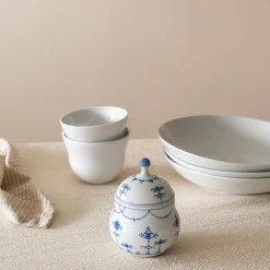 Porsgrunds Porselænsfabrik Bølge Strå Bonbonniere 12,5cm<PORSGRUNDS PORSELÆNSFABRIK Hot