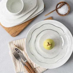 Porsgrunds Porselænsfabrik Natur Organisk Asjett 24cm Lys Granitt<PORSGRUNDS PORSELÆNSFABRIK New