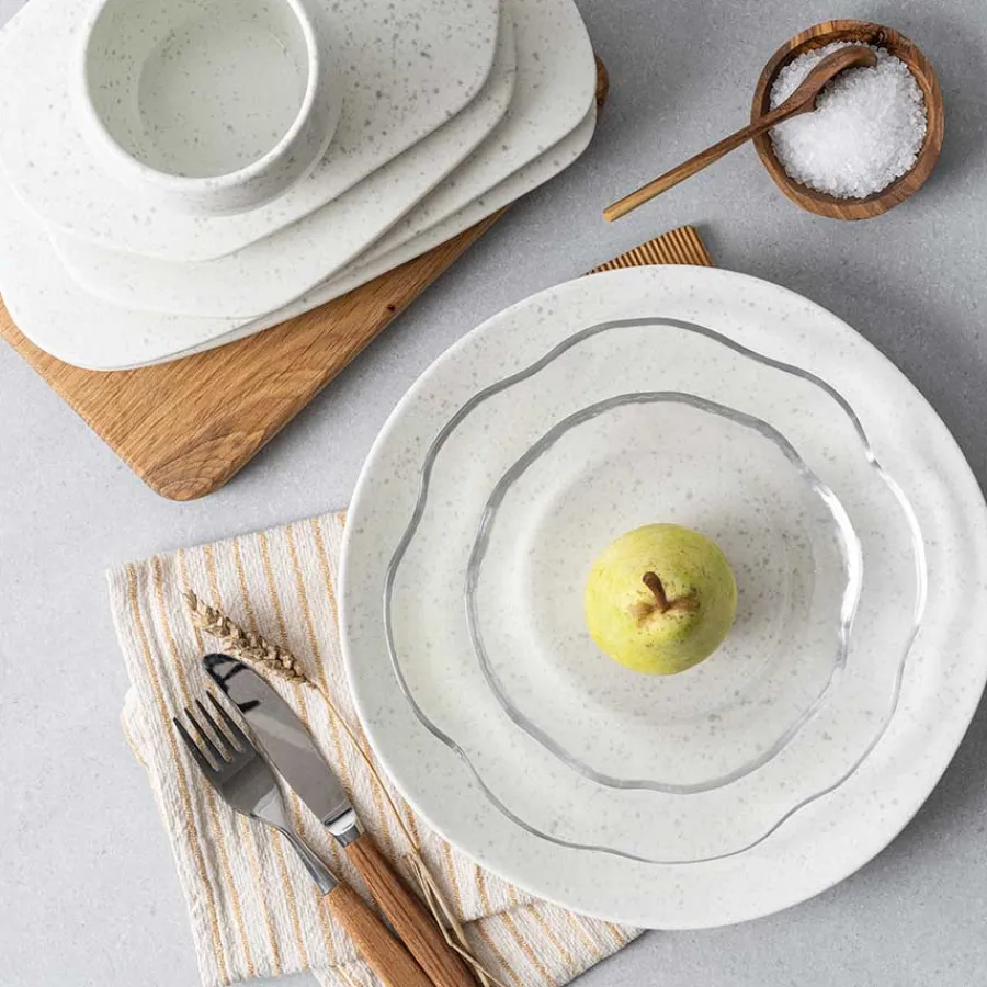 Porsgrunds Porselænsfabrik Natur Organisk Asjett 24cm Lys Granitt<PORSGRUNDS PORSELÆNSFABRIK New