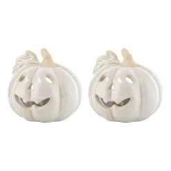 Porsgrunds Porselænsfabrik Gresskar Lyslykt Keramikk 8,9x8,5cm 2pk<PORSGRUNDS PORSELÆNSFABRIK