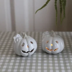 Porsgrunds Porselænsfabrik Gresskar Lyslykt Keramikk 8,9x8,5cm 2pk<PORSGRUNDS PORSELÆNSFABRIK