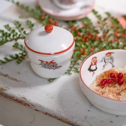 Porsgrunds Porselænsfabrik Nisseservise Skål med Lokk<PORSGRUNDS PORSELÆNSFABRIK Discount