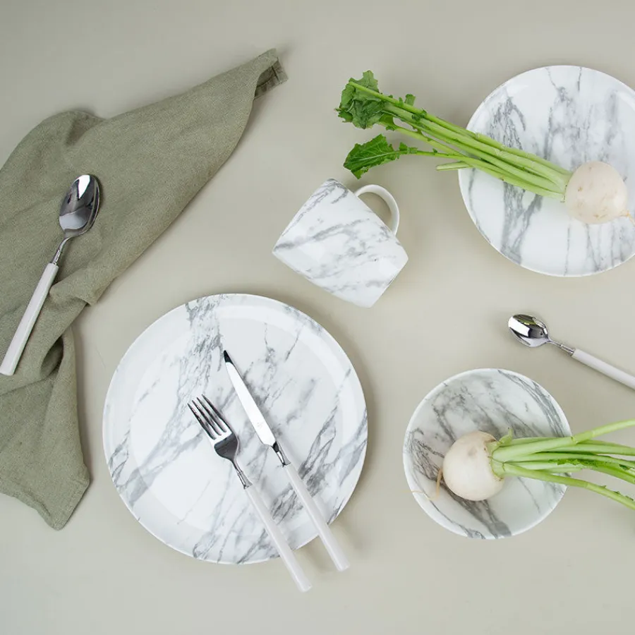 Porsgrunds Porselænsfabrik Marmor Tallerken 26cm<PORSGRUNDS PORSELÆNSFABRIK New