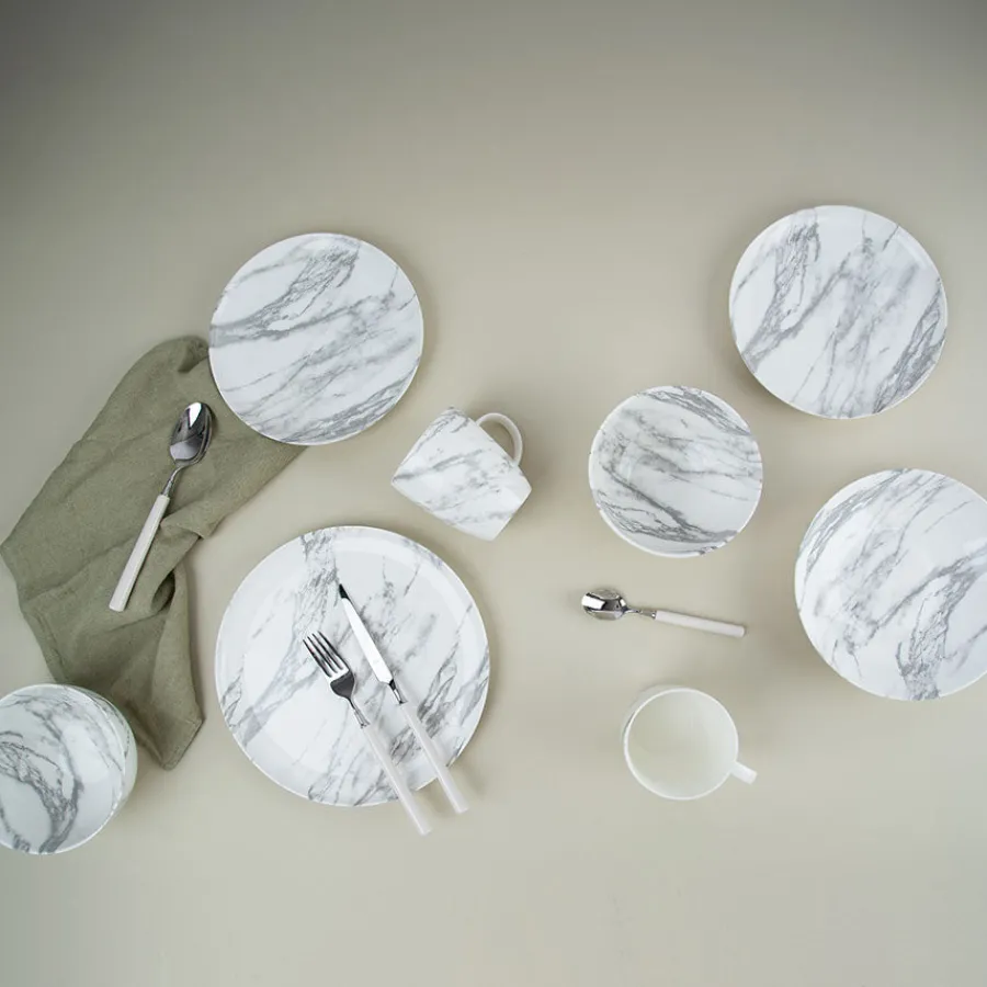 Porsgrunds Porselænsfabrik Marmor Tallerken 26cm<PORSGRUNDS PORSELÆNSFABRIK New