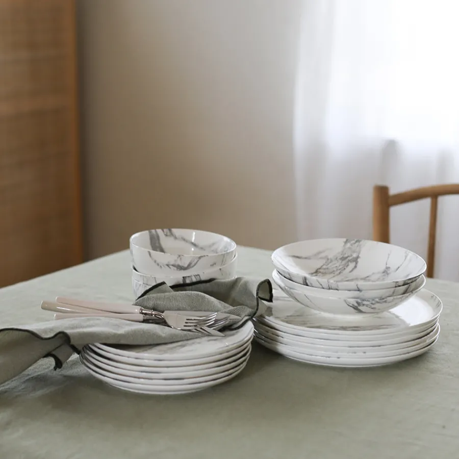 Porsgrunds Porselænsfabrik Marmor Tallerken 26cm<PORSGRUNDS PORSELÆNSFABRIK New