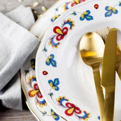 Porsgrunds Porselænsfabrik Bondemønster Tallerken Dyp 21 cm<PORSGRUNDS PORSELÆNSFABRIK Sale