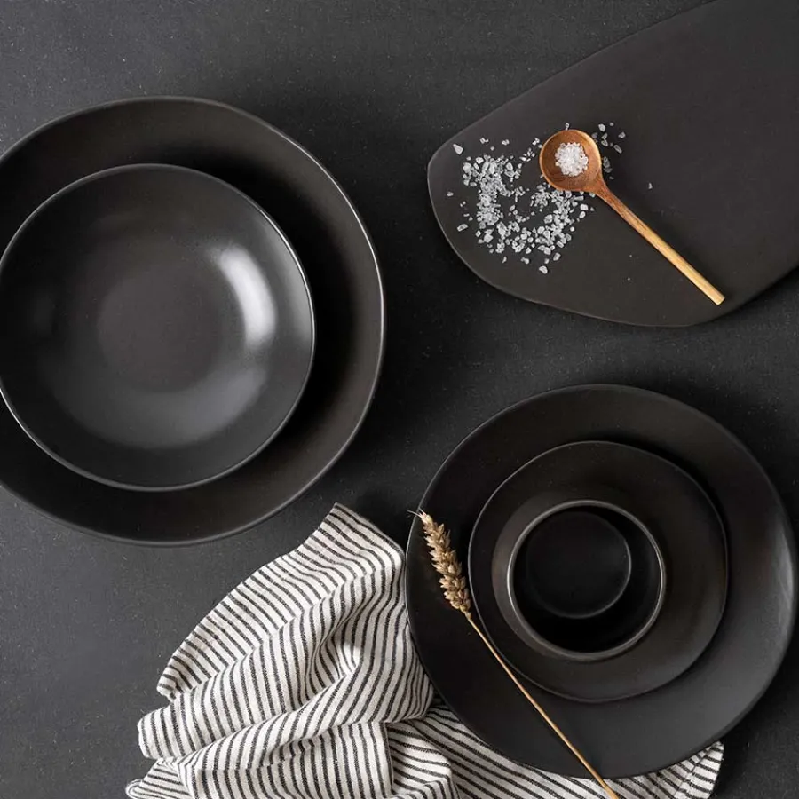 Porsgrunds Porselænsfabrik Natur Dyp Tallerken 24cm Matt Sort<PORSGRUNDS PORSELÆNSFABRIK Outlet