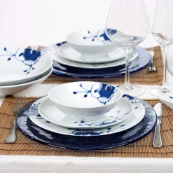 Porsgrunds Porselænsfabrik Maxistrå Blå Tallerken Flat 22 cm<PORSGRUNDS PORSELÆNSFABRIK Discount