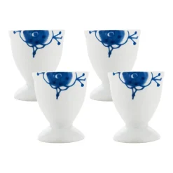 Porsgrunds Porselænsfabrik Maxistrå Blå Eggeglass 4 pk<PORSGRUNDS PORSELÆNSFABRIK Clearance