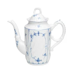 Porsgrunds Porselænsfabrik Bogstad Stråmønster Kaffekanne & Lokk<PORSGRUNDS PORSELÆNSFABRIK