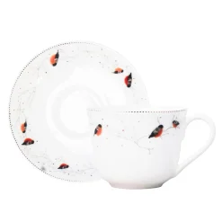 Porsgrunds Porselænsfabrik Dompap Kaffekopp 22 cl m/Skål 14 cm<PORSGRUNDS PORSELÆNSFABRIK Sale