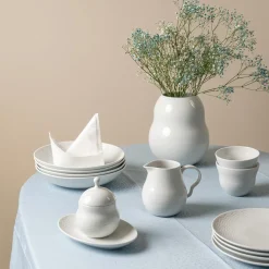 Porsgrunds Porselænsfabrik Bølge Hvitt Dyp Tallerken 24 cm<PORSGRUNDS PORSELÆNSFABRIK Outlet