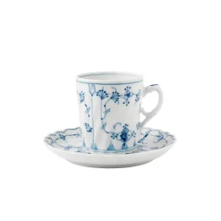 Porsgrunds Porselænsfabrik Bogstad Stråmønster Kopp 13 cl m/skål<PORSGRUNDS PORSELÆNSFABRIK Hot