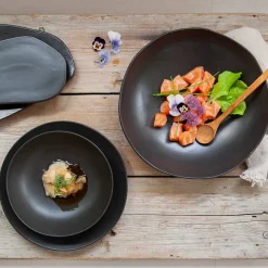 Porsgrunds Porselænsfabrik Natur Dyp Tallerken 16cm Matt Sort<PORSGRUNDS PORSELÆNSFABRIK Best