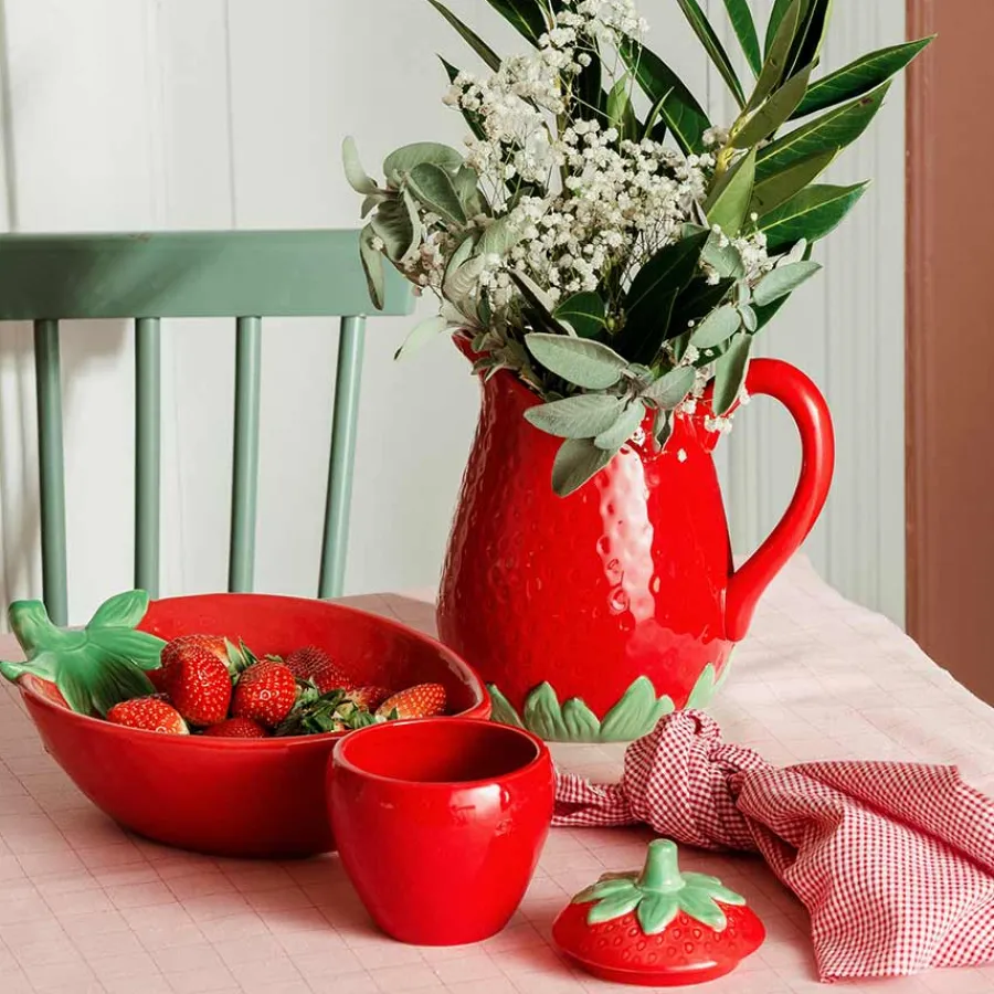 Porsgrunds Porselænsfabrik Jordbær Skål 26x19cm<PORSGRUNDS PORSELÆNSFABRIK Best