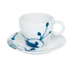 Porsgrunds Porselænsfabrik Maxistrå Blå Maxistå Cappucinokopp m/Skål 20cl<PORSGRUNDS PORSELÆNSFABRIK