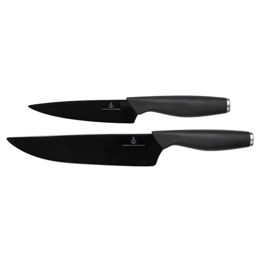 Porsgrunds Porselænsfabrik De Cuisson Knivsett Kokkekniv & Grønnsakskniv Sort<PORSGRUNDS PORSELÆNSFABRIK Hot