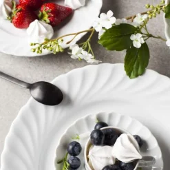 Porsgrunds Porselænsfabrik Bogstad Hvitt Underskål 13 cm<PORSGRUNDS PORSELÆNSFABRIK