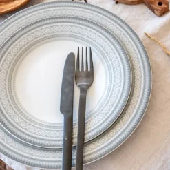 Porsgrunds Porselænsfabrik Marius Tallerken Flat 28 cm Grå 4pk<PORSGRUNDS PORSELÆNSFABRIK Outlet