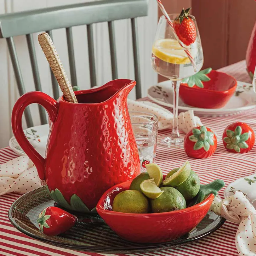 Porsgrunds Porselænsfabrik Jordbær Skål 21x15cm<PORSGRUNDS PORSELÆNSFABRIK Online