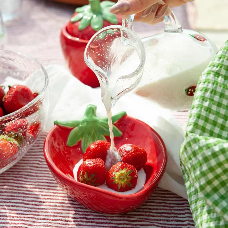 Porsgrunds Porselænsfabrik Jordbær Skål 21x15cm<PORSGRUNDS PORSELÆNSFABRIK Online