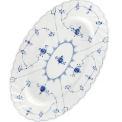 Porsgrunds Porselænsfabrik Bogstad Stråmønster Ovalt Fat 45cm<PORSGRUNDS PORSELÆNSFABRIK Sale