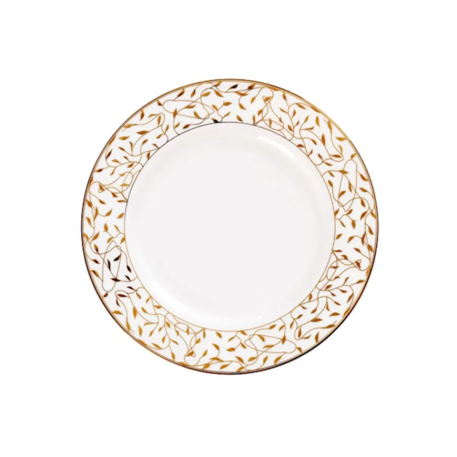 Porsgrunds Porselænsfabrik Cecilie Gull Tallerken Flat 20 cm<PORSGRUNDS PORSELÆNSFABRIK New