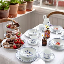 Porsgrunds Porselænsfabrik Bluebird Butterfly Tallerken 28cm<PORSGRUNDS PORSELÆNSFABRIK Sale