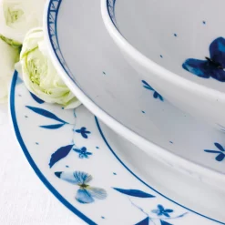 Porsgrunds Porselænsfabrik Bluebird Butterfly Tallerken 28cm<PORSGRUNDS PORSELÆNSFABRIK Sale