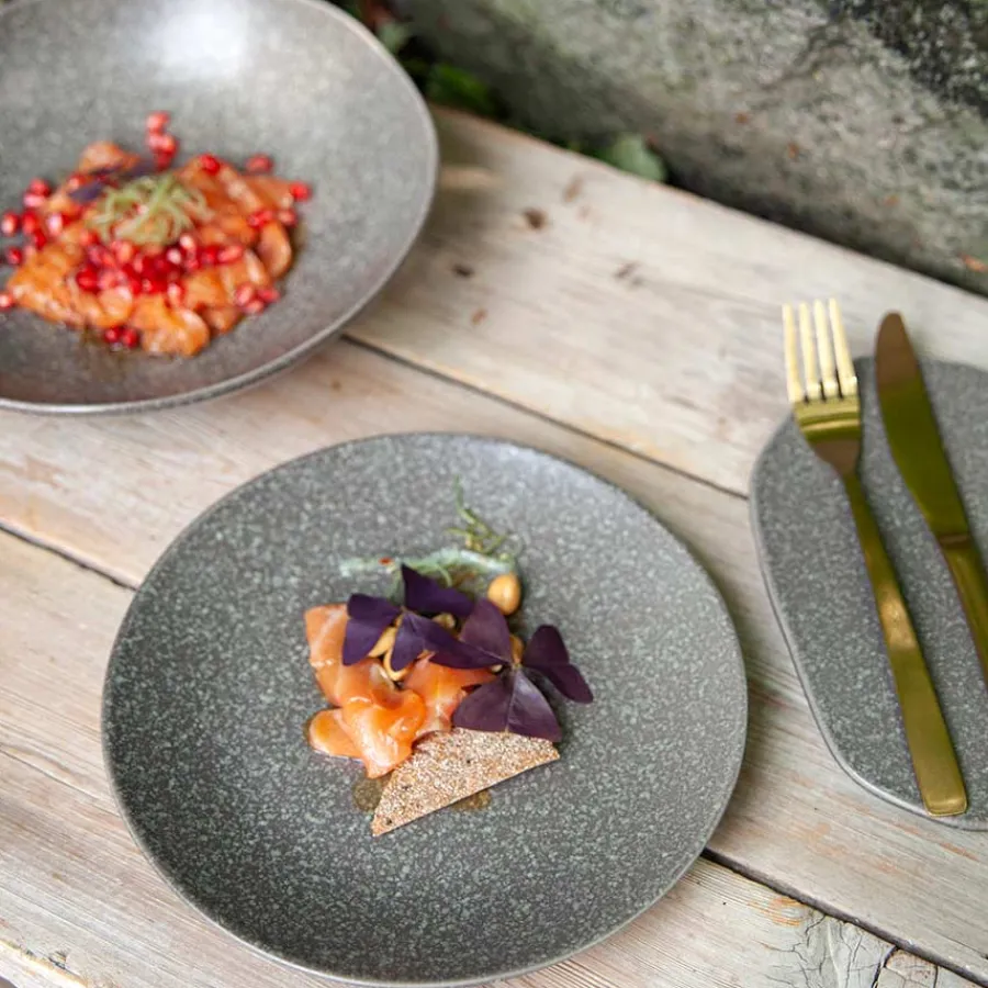 Porsgrunds Porselænsfabrik Natur Dyp Tallerken 24cm Mørk Granitt<PORSGRUNDS PORSELÆNSFABRIK Best