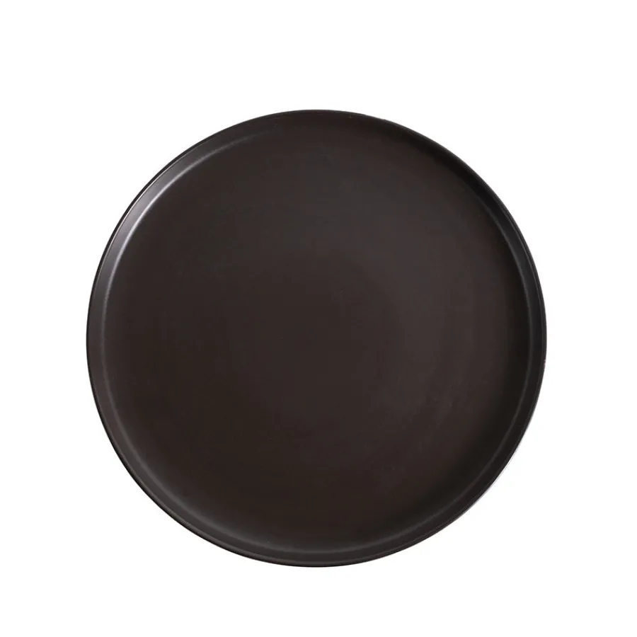 Porsgrunds Porselænsfabrik Natur Tallerken m/Kant 25cm Matt Sort<PORSGRUNDS PORSELÆNSFABRIK Clearance