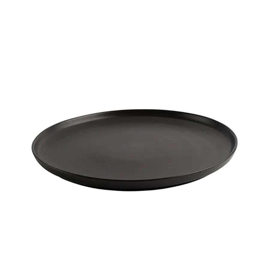 Porsgrunds Porselænsfabrik Natur Tallerken m/Kant 25cm Matt Sort<PORSGRUNDS PORSELÆNSFABRIK Clearance