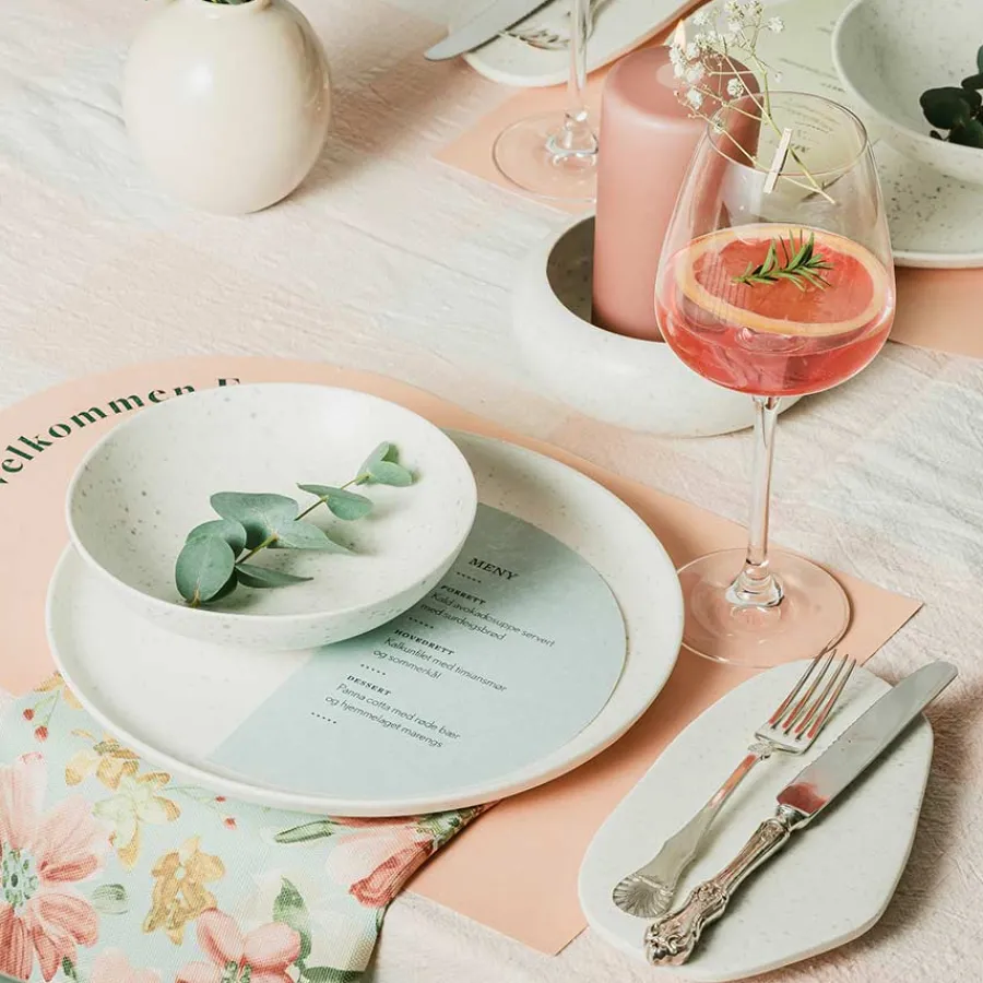 Porsgrunds Porselænsfabrik Natur Tallerken m/kant 25cm Lys Granitt<PORSGRUNDS PORSELÆNSFABRIK Online