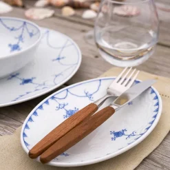 Porsgrunds Porselænsfabrik Bølge Strå Oval Asjett 19cm<PORSGRUNDS PORSELÆNSFABRIK Outlet