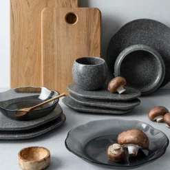 Porsgrunds Porselænsfabrik Natur Asjett 24cm Mørk Granitt<PORSGRUNDS PORSELÆNSFABRIK Outlet