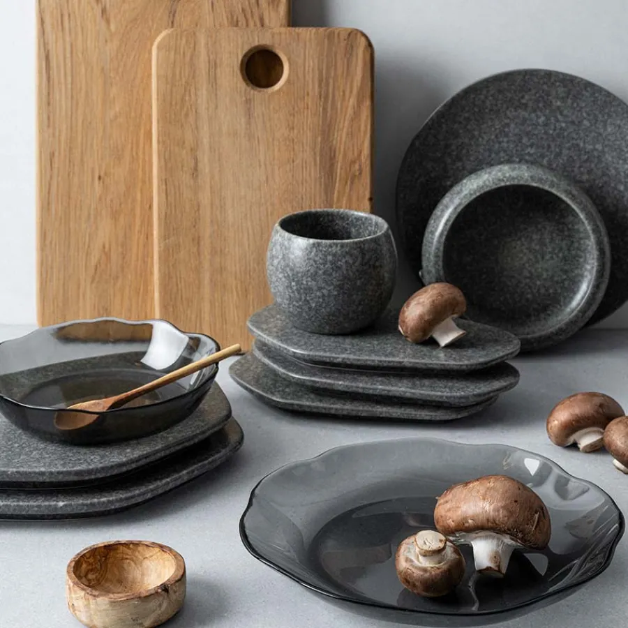 Porsgrunds Porselænsfabrik Natur Asjett 24cm Mørk Granitt<PORSGRUNDS PORSELÆNSFABRIK Outlet