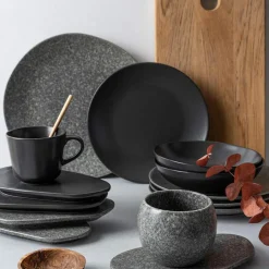 Porsgrunds Porselænsfabrik Natur Asjett 24cm Mørk Granitt<PORSGRUNDS PORSELÆNSFABRIK Outlet