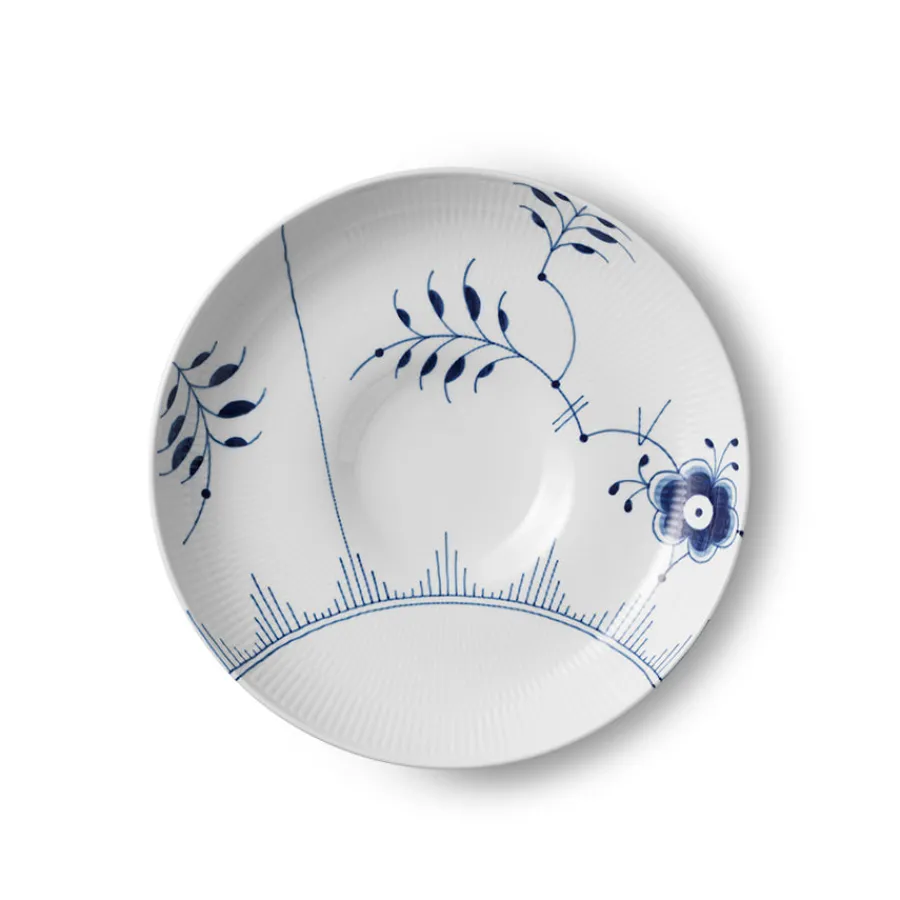 Blå Mega Riflet Serveringsfat 34cm<ROYAL COPENHAGEN Outlet