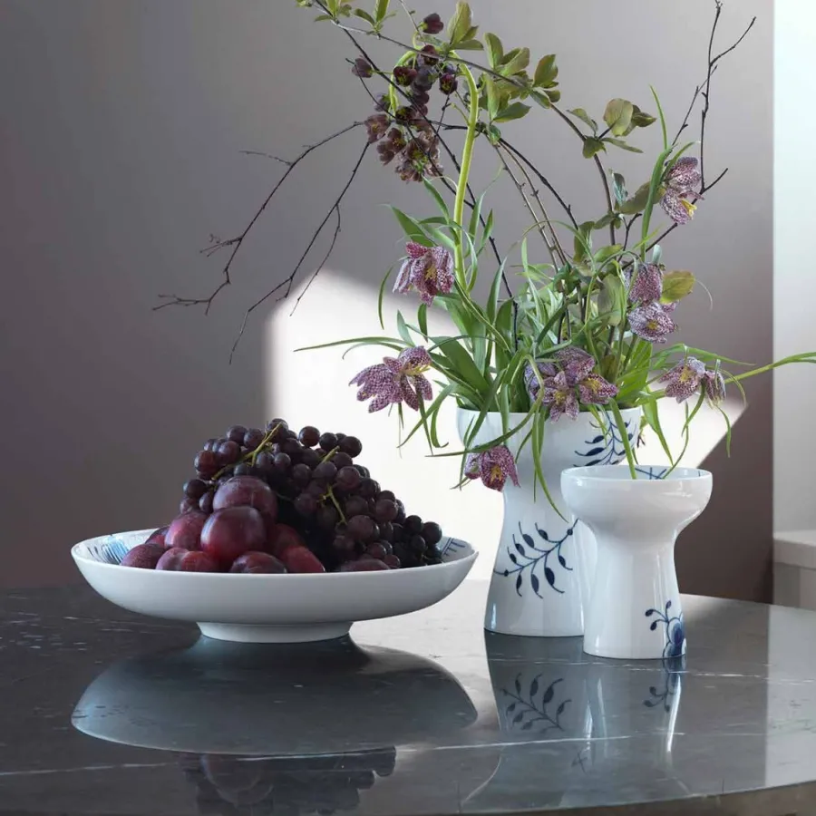 Blå Mega Riflet Serveringsfat 34cm<ROYAL COPENHAGEN Outlet